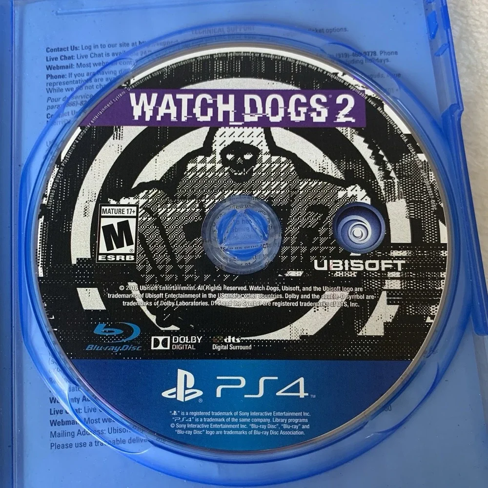 Watch Dogs 2 (Sony PlayStation 4, 2016, PS4) Complete Tested